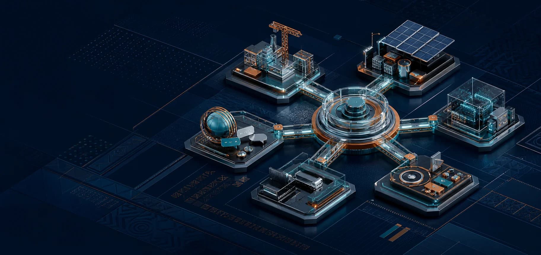 Professionnels réunis autour d’un projet associant ingénierie, technologie et coordination opérationnelle.